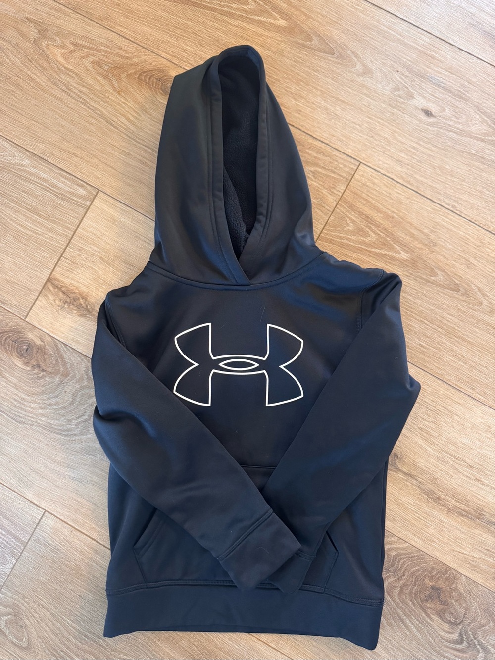 Under Armour Black Hoodie with White Logo Outline
